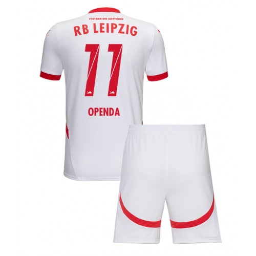 Fotballdrakt Barn RB Leipzig Lois Openda #11 Hjemmedraktsett 2024-25 Kortermet (+ Korte bukser)